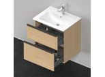 Duravit D-Neo Waschtisch-Unterschrank DE436103030 61 x 46,2 cm, Eiche Natur, wandhängend, 1 Schubkasten, 1 Auszug
