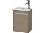 Duravit Ketho Waschtisch-Unterschrank KT6417L3535 40x28,5x55cm, wandhängend, Tür links, Eiche terra