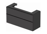 Duravit D-Neo Waschtisch-Unterschrank DE437504949 118,4 x 44,2 cm, Graphit Matt, wandhängend, 1 Schubkasten, 1 Auszug