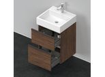 Duravit D-Neo Waschtisch-Unterschrank DE437002121 48,4 x 44,2 cm, Nussbaum Dunkel, wandhängend, 1 Schubkasten, 1 Auszug