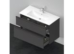 Duravit D-Neo Waschtisch-Unterschrank DE436304949 101 x 46,2 cm, Graphit Matt, wandhängend, 1 Schubkasten, 1 Auszug