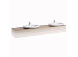LAUFEN Alessi One Möbeldeckplatte H4246140976311 2400x12x500mm, Ausschnitt rechts & links, weiß