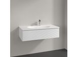 Villeroy und Boch Antao Waschtisch-Unterschrank K02100MT 98,8x25,6x49,3cm, mit Frontstruktur, white matt lacquer