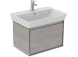 Ideal Standard Connect Air Waschtischunterschrank E0847PS, Eiche grau Dekor/weiss matt, 1 Auszug