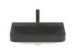 Duravit Happy D.2 Aufsatz-Waschtisch 2360601300 60 x 46 cm, geschliffen, 1 Hahnloch, mit Überlauf, Hahnlochbank, anthrazit matt