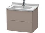 Duravit L-Cube Waschtisch-Unterschrank LC626404343 67 x 46,9 cm, basalt matt, 2 Schubkästen, wandhängend