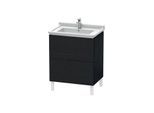 Duravit L-Cube Waschtisch-Unterschrank LC660801616 67 x 46,9 cm, Eiche schwarz, 2 Auszüge, stehend