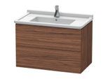 Duravit L-Cube Waschtisch-Unterschrank LC626502121 82 x 46,9 cm, nussbaum dunkel, 2 Schubkästen, wandhängend