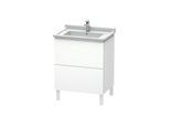 Duravit L-Cube Waschtisch-Unterschrank LC660801818 67 x 46,9 cm, weiß matt, 2 Auszüge, stehend