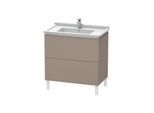 Duravit L-Cube Waschtisch-Unterschrank LC660904343 82 x 46,9 cm, basalt matt, 2 Auszüge, stehend