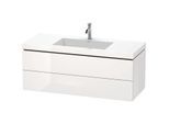 Duravit L-Cube Waschtisch-Unterschrank LC6929N8080 120 x 48 cm, ohne Hahnloch, graphit supermatt, 2 Schubkästen