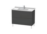 Duravit L-Cube Waschtisch-Unterschrank LC661004949 102 x 46,9 cm, graphit matt, 2 Auszüge, stehend