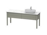 Duravit Luv Waschtischunterschrank LU9563R9292 178,3x57cm, rechts, Steingrau Seidenmatt, 2 Auszüge, stehend