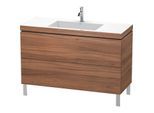 Duravit L-Cube Waschtisch-Unterschrank LC6939O7979 120 x 48 cm, 1 Hahnloch, nussbaum natur, 2 Auszüge, bodenstehend