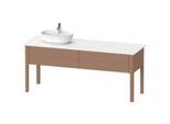Duravit Luv Waschtisch-Unterschrank LU9563L5454 173,3x57x74,3cm, 2 Auszüge, stehend, links, Mandel Seidenmatt