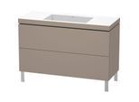 Duravit L-Cube Waschtisch-Unterschrank LC6939N4343 120 x 48 cm, ohne Hahnloch, basalt matt, 2 Auszüge, bodenstehend
