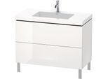 Duravit L-Cube Waschtisch-Unterschrank LC6938N6969 100 x 48 cm, ohne Hahnloch, nussbaum gebürstet, 2 Auszüge, bodenstehend