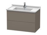 Duravit L-Cube Waschtisch-Unterschrank LC626509090 82 x 46,9 cm, flannel grey seidenmatt, 2 Schubkästen, wandhängend