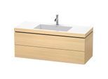 Duravit L-Cube Waschtisch-Unterschrank LC6929O7171 120 x 48 cm, 1 Hahnloch, mediterane eiche, 2 Schubkästen