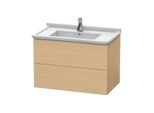 Duravit L-Cube Waschtisch-Unterschrank LC626503030 82 x 46,9 cm, Eiche natur, 2 Schubkästen, wandhängend