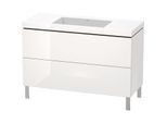 Duravit L-Cube Waschtisch-Unterschrank LC6939N2222 120 x 48 cm, ohne Hahnloch, weiß hochglanz, 2 Auszüge, bodenstehend