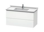 Duravit L-Cube Waschtisch-Unterschrank LC626601818 102 x 46,9 cm, weiß matt, 2 Schubkästen, wandhängend