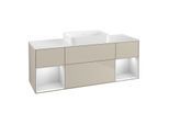 Villeroy und Boch Finion Waschtischunterschrank G741MTHH 160x60,3x50,1cm, Regale White matt lacquer, Sand Matt Lacquer
