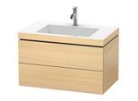 Duravit L-Cube Waschtisch-Unterschrank LC6927O7171 80 x 48 cm, 1 Hahnloch, mediterane eiche, 2 Schubkästen