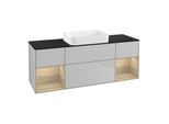 Villeroy und Boch Finion Waschtischunterschrank G742PCGJ 160x60,3x50,1cm, Regale Oak Veneer, Light grey matt