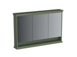 Vitra Valarte LED-Spiegelschrank 65807 118x17x76cm, 3 Spiegeltüren, Korpus Vintage grün, lackiert