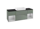 Villeroy und Boch Finion Waschtischunterschrank G742GJGM 160x60,3x50,1cm, Regale Light grey matt lacquer, Olive Matt Lacquer