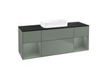 Villeroy und Boch Finion Waschtischunterschrank F742GMGM 160x60,3x50,1cm, Regale Olive matt lacquer, Olive Matt Lacquer