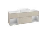 Villeroy und Boch Finion Waschtischunterschrank G741GJHH 160x60,3x50,1cm, Regale Light grey matt lacquer, Sand Matt Lacquer