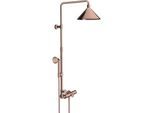 hansgrohe Axor Showerpipe 26020300 mit Thermostat, Kopfbrause 240 2jet, polished red gold