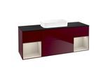 Villeroy und Boch Finion Waschtischunterschrank F742HHHB 160x60,3x50,1cm, Regale sand matt lacquer, Peony Matt