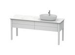 Duravit Luv Waschtischunterschrank LU9563R3636 178,3x57cm, rechts, Weiß Seidenmatt, 2 Auszüge, stehend