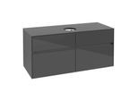 Villeroy und Boch Collaro Waschtischunterschrank C04100FP 120 x 54,8 x 50 cm, Waschtisch mittig, Glossy Grey