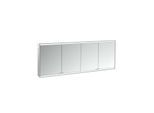 Emco prime Unterputz-Lichtspiegelschrank 949706267 2000x730mm, 4-türig, aluminium/spiegel