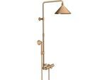 hansgrohe Axor Showerpipe 26020140 mit Thermostat, Kopfbrause 240 2jet, brushed bronze