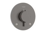 hansgrohe Ecostat Comfort S Thermostat 33715340 Unterputz, für 2 Verbraucher, 24 l/min, brushed black chrome