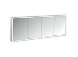 Emco prime Unterputz-Lichtspiegelschrank 949706298 1800x730mm, 4-türig, aluminium/spiegel