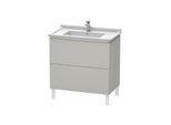 Duravit L-Cube Waschtisch-Unterschrank LC660900707 82 x 46,9 cm, betongrau matt, 2 Auszüge, stehend
