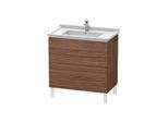 Duravit L-Cube Waschtisch-Unterschrank LC660902121 82 x 46,9 cm, nussbaum dunkel, 2 Auszüge, stehend