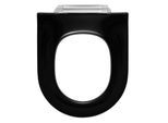 Pressalit Projecta D Solid Pro WC-Sitz 1007111-DG4925 schwarz polygiene, Kombi-Scharnier DG4, Edelstahl, ohne Deckel, mit Absenkautomatik