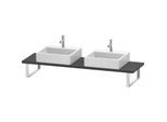 Duravit L-Cube Konsole LC105C04949 Stärke 3 cm, graphit matt, für Aufsatzbecken, variabel