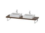 Duravit L-Cube Konsole LC101C02121 Stärke 4.5 cm, nussbaum dunkel, für Aufsatzbecken, variabel