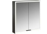 Emco prime Aufputz-Lichtspiegelschrank 949713561 600x700mm, 2-türig, schwarz/spiegel