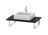 Duravit L-Cube Konsole LC106C04040 Stärke 3 cm, schwarz hochglanz, für Aufsatzbecken, variabel