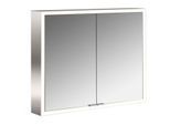 Emco prime Aufputz-Lichtspiegelschrank 949706262 800x700mm, 2-türig, aluminium/spiegel