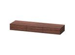 Duravit DuraStyle Schubkastenablage DS827202121 150 x 44 cm, 3 Schubkästen, nussbaum dunkel, mit Konsolenträger